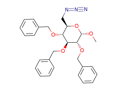 (2R,3R,4S,5R,6S)-2-Azidomethyl-3,4,5-tris-benzyloxy-6-methoxy-tetrahydro-pyran