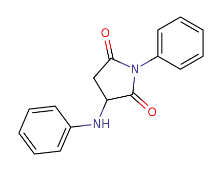 Molecular Structure of 27036-49-3 (2,5-Pyrrolidinedione, 1-phenyl-3-(phenylamino)-)