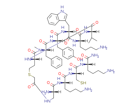 Cyclo(L-homocysteinyl-N-methyl-L-phenylalanyl-L-tyrosyl-D-tryptophyl-L-lysyl-L-valyl),(1?1')-thioether with3-[(2-mercaptoacetyl)amino]-L-alanyl-L-lysyl-L-cysteinyl-L-lysinamide