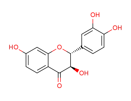Molecular Structure of 4382-36-9 (4H-1-Benzopyran-4-one,
2-(3,4-dihydroxyphenyl)-2,3-dihydro-3,7-dihydroxy-, (2R,3R)-)