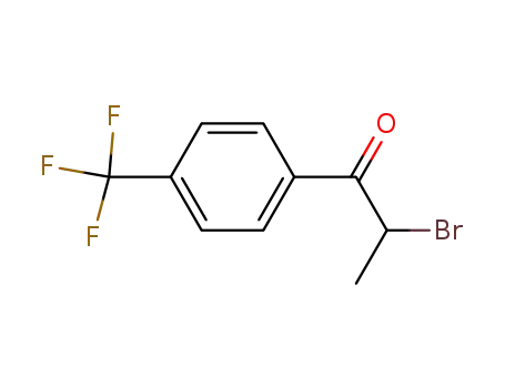 Molecular Structure of 95728-57-7 (2-Bromo-1-[4-(trifluoromethyl)phenyl]propan-1-one, 4-(2-Bromopropanoyl)benzotrifluoride)