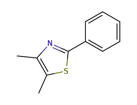 Molecular Structure of 1826-24-0 (Thiazole, 4,5-dimethyl-2-phenyl-)