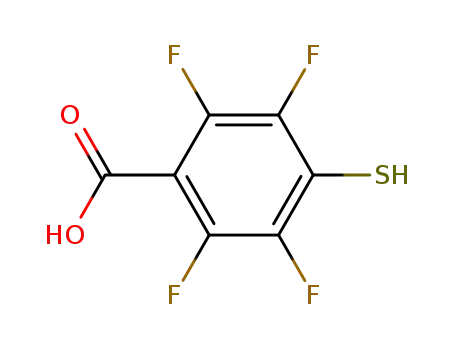 Molecular Structure of 5211-44-9 (2,3,5,6-tetrafluoro-4-mercapto-Benzoic acid)
