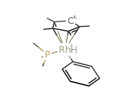 Molecular Structure of 81971-46-2 ([Rh(H)(Ph)(η5-pentamethylcyclopentadienyl)(PMe3)])