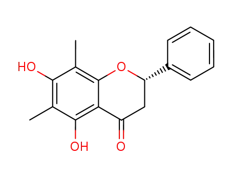Molecular Structure of 56297-79-1 ((2S)-5,7-dihydroxy-6,8-dimethyl-2-phenyl-2,3-dihydro-4H-chromen-4-one)