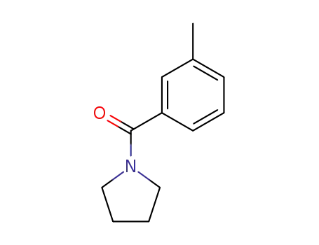 Molecular Structure of 164918-75-6 (1-(3-Methylbenzoyl)pyrrolidine, 97%)
