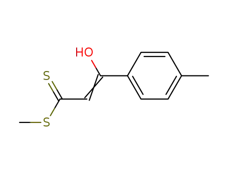 Molecular Structure of 37510-36-4 (methyl 3-hydroxy-3-(p-methylphenyl)prop-2-enedithioate)