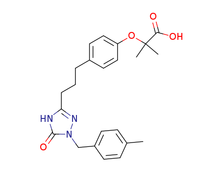 2-Methyl-2-[4-[3-[1-(4-methylbenzyl)-5-oxo-4,5-dihydro-1H-1,2,4-triazol-3-yl]propyl]phenoxy]propionic acid