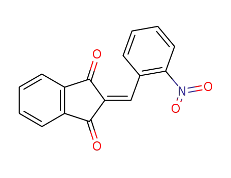 Molecular Structure of 15875-61-3 (1H-Indene-1,3(2H)-dione, 2-[(2-nitrophenyl)methylene]-)