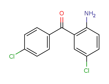 Molecular Structure of 837-58-1 (Methanone, (2-amino-5-chlorophenyl)(4-chlorophenyl)-)
