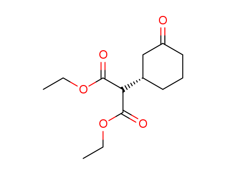 Molecular Structure of 151600-50-9 (Propanedioic acid, [(1S)-3-oxocyclohexyl]-, diethyl ester)