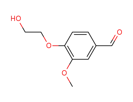 Molecular Structure of 64673-04-7 (4-(2-HYDROXYETHOXY)-3-METHOXYBENZALDEHYDE)