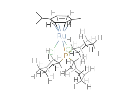 Molecular Structure of 145381-23-3 (DICHLORO(P-CYMENE)TRICYCLOHEXYLPHOSPHINERUTHENIUM (II))