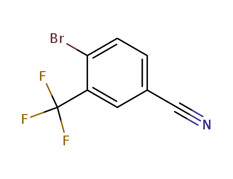 Molecular Structure of 1735-53-1 (3-Trifluoromethyl-4-bromobenzonitrile)