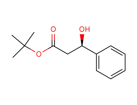 Molecular Structure of 72656-48-5 (Benzenepropanoic acid, b-hydroxy-, 1,1-dimethylethyl ester, (R)-)