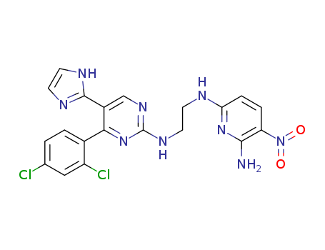 N2-(2-((4-(2,4-DICHLOROPHENYL)-5-(1H-IMIDAZOL-2-YL)PYRIMIDIN-2-YL)AMINO)ETHYL)-5-NITROPYRIDINE-2,6-DIAMINE  CAS NO.556813-39-9