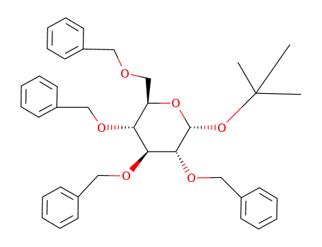 Molecular Structure of 67525-69-3 (tert-butyl 2,3,4,6-tetra-O-benzyl-α-D-glucopyranoside)
