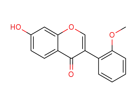 Molecular Structure of 63909-40-0 (7-HYDROXY-3-(2-METHOXYPHENYL)- 4H-1-BENZOPYRAN-4-ONE)