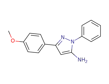 Molecular Structure of 19652-13-2 (5-AMINO-3-(4-METHOXYPHENYL)-1-PHENYLPY&)