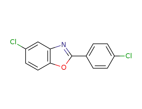Molecular Structure of 955-77-1 (Benzoxazole, 5-chloro-2-(4-chlorophenyl)-)