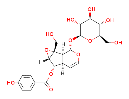 b-D-Glucopyranoside,(1aS,1bS,2S,5aR,6S,6aS)-1a,1b,2,5a,6,6a-hexahydro-6-[(4-hydroxybenzoyl)oxy]-1a-(hydroxymethyl)oxireno[4,5]cyclopenta[1,2-c]pyran-2-yl