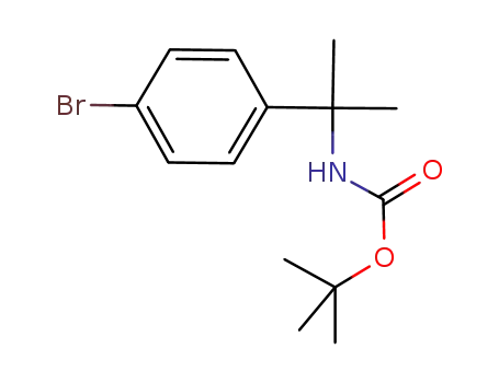 Molecular Structure of 214973-83-8 (Carbamic acid, [1-(4-bromophenyl)-1-methylethyl]-, 1,1-dimethylethyl
ester)