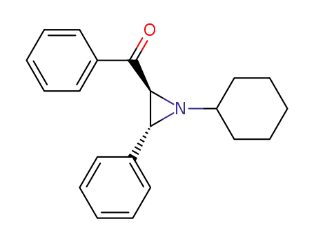 Molecular Structure of 2211-61-2 ((1-cyclohexyl-3-phenylaziridin-2-yl)(phenyl)methanone)