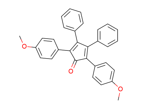 2,5-bis(4-methoxyphenyl)-3,4-diphenyl-cyclopenta-2,4-dien-1-one cas  38268-21-2