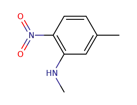 Molecular Structure of 65081-42-7 (Benzenamine,  N,5-dimethyl-2-nitro-)