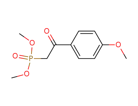 Molecular Structure of 57057-03-1 (Phosphonic acid, [2-(4-methoxyphenyl)-2-oxoethyl]-, dimethyl ester)