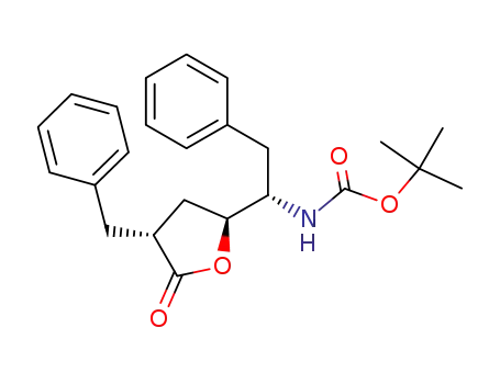 (3R,5S)-3-benzyl-5-{(1S)-1-[(tert-butoxycarbonyl)amino]-2-phenylethyl}dihydrofuran-2-(3H)-one