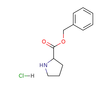 Molecular Structure of 80089-24-3 (Proline, phenylmethyl ester, hydrochloride)