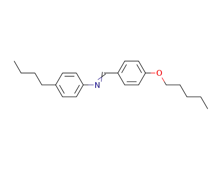 Molecular Structure of 29743-10-0 (Benzenamine, 4-butyl-N-[[4-(pentyloxy)phenyl]methylene]-)