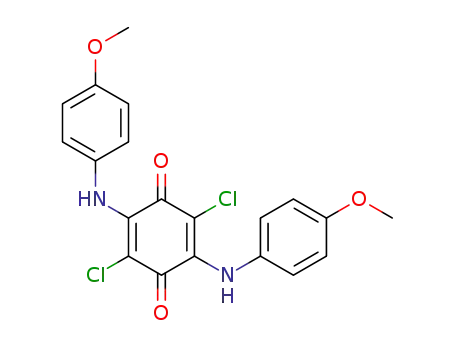 Molecular Structure of 17123-21-6 (2,5-dichloro-3,6-bis[(4-methoxyphenyl)amino]cyclohexa-2,5-diene-1,4-dione)