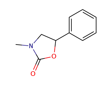Molecular Structure of 20805-26-9 (2-Oxazolidinone, 3-methyl-5-phenyl-)