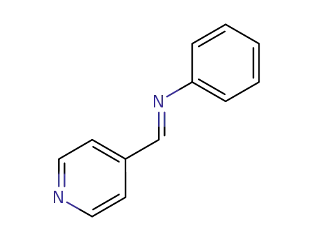 Molecular Structure of 82299-14-7 (Benzenamine, N-(4-pyridinylmethylene)-, (E)-)