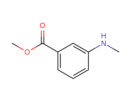 Molecular Structure of 104542-38-3 (Benzoic acid, 3-(methylamino)-, methyl ester)