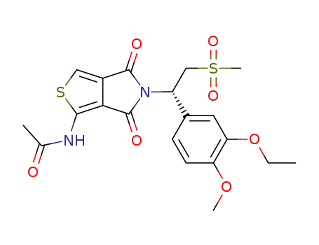 (S)-N-(5-(1-(3-ethoxy-4-methoxyphenyl)-2-(methylsulfonyl)ethyl)-4,6-dioxo-5,6-dihydro-4H-thiophene[3,4-c]pyrrole-1-yl)acetamide
