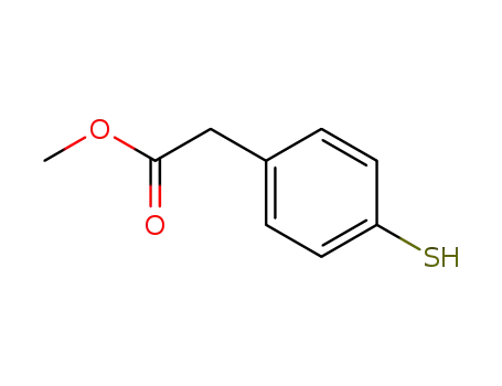 Molecular Structure of 91361-92-1 ((4-mercapto-phenyl)-acetic acid methyl ester)