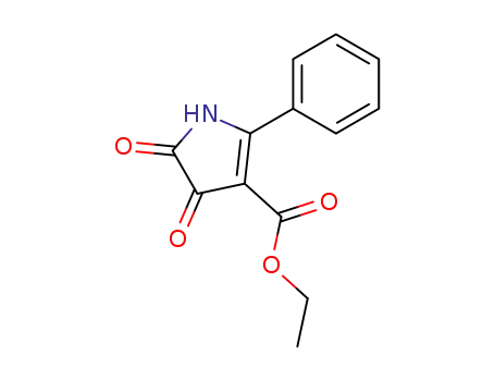 Molecular Structure of 59046-34-3 (1H-Pyrrole-3-carboxylic acid, 4,5-dihydro-4,5-dioxo-2-phenyl-, ethyl
ester)