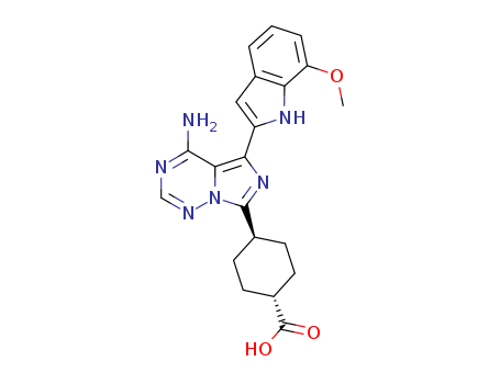 4-[(5Z)-4-amino-5-(7-methoxyindol-2-ylidene)-1H-imidazo[5,1-f][1,2,4]triazin-7-yl]cyclohexane-1-carboxylic acid