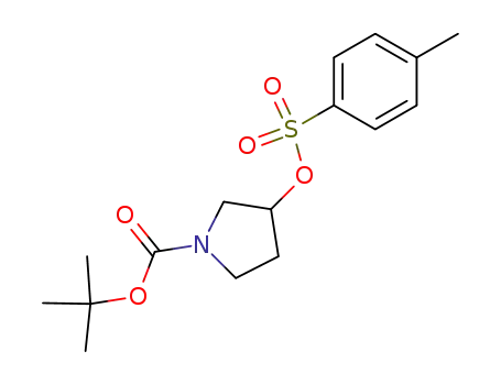 Molecular Structure of 103057-45-0 (1-BOC-3-(TOLUENE-4-SULFONYLOXY)-PYRROLIDINE)