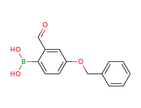 Molecular Structure of 139962-97-3 (4-Benzyloxy-2-formylphenylboronic acid)