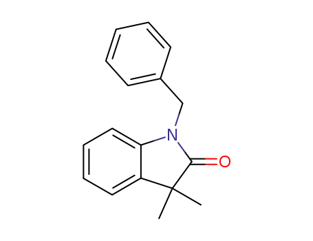 Molecular Structure of 114081-14-0 (2H-Indol-2-one, 1,3-dihydro-3,3-dimethyl-1-(phenylmethyl)-)