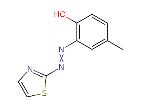 Molecular Structure of 1823-44-5 (2-(2-THIAZOLYLAZO)-P-CRESOL)