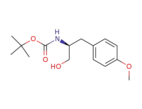 Molecular Structure of 126395-29-7 (Carbamic acid, [(1S)-2-hydroxy-1-[(4-methoxyphenyl)methyl]ethyl]-,
1,1-dimethylethyl ester)