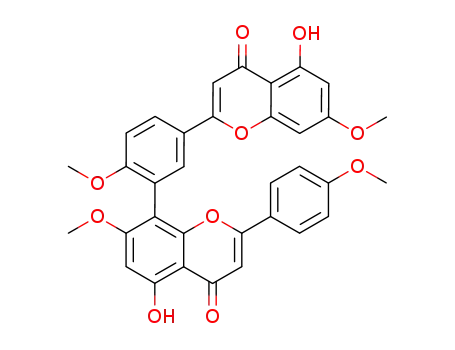 Molecular Structure of 3778-25-4 (7''-O-Methylsciadopitysin)