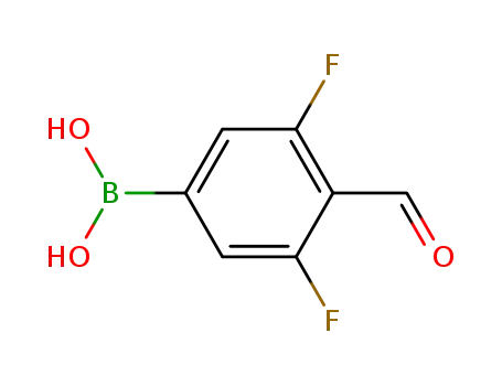 Molecular Structure of 870718-11-9 (3,5-DIFLUORO-4-FORMYLPHENYLBORONIC ACID)