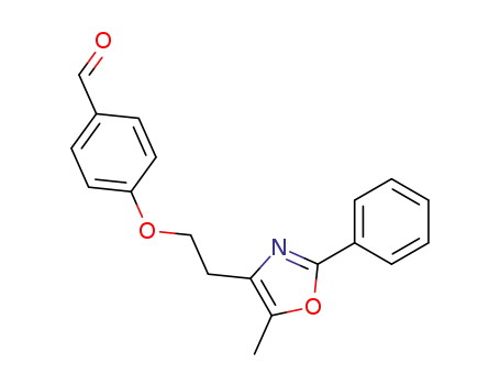 Molecular Structure of 103788-59-6 (4-[2-(5-METHYL-2-PHENYL-1,3-OXAZOL-4-YL)ETHOXY]BENZALDEHYDE)