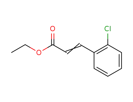 Molecular Structure of 33877-03-1 (2-Propenoic acid, 3-(2-chlorophenyl)-, ethyl ester)